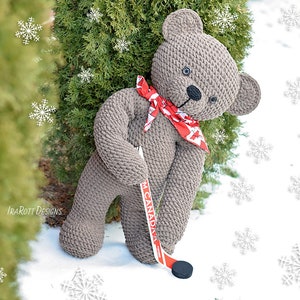 CROCHET PATTERN John the Canadian Bear Big Amigurumi image 5