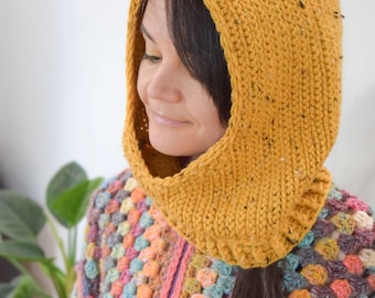 Crochet Hood Pattern – Garterline Hood Seamless Balaclava for Child–Adult Sizes