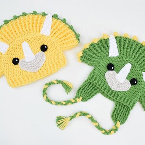 CROCHET PATTERN Zingy Dinosaur Hat image 8