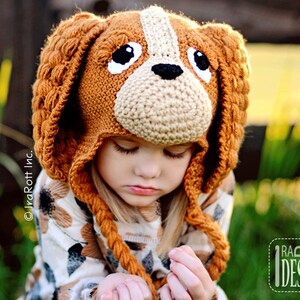 CROCHET PATTERN CoCo the Spaniel Puppy Dog Hat image 3