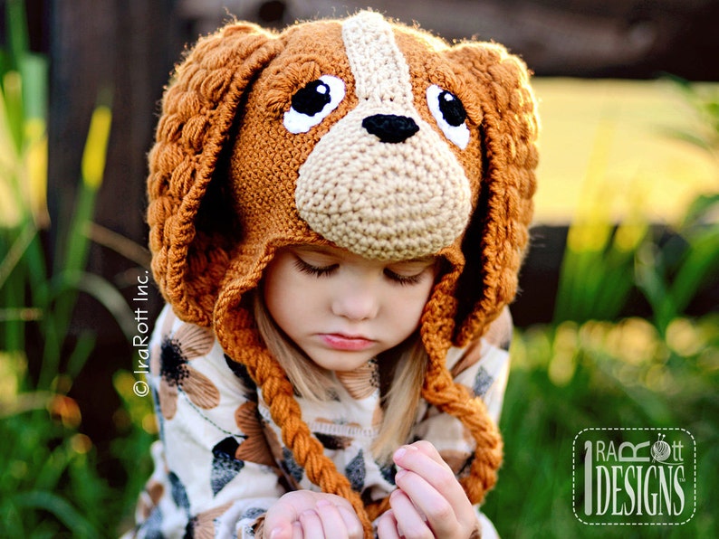 CROCHET PATTERN CoCo the Spaniel Puppy Dog Hat image 3