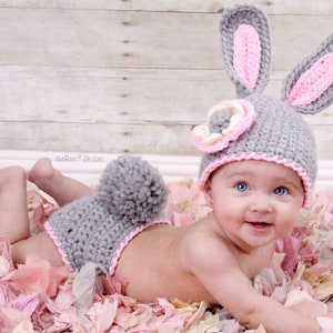 CROCHET PATTERN Sunny The Easter Bunny Baby Set