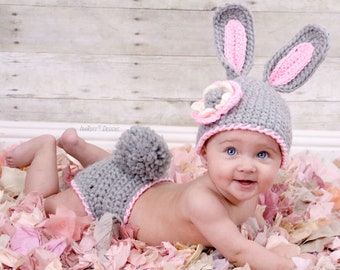 CROCHET PATTERN Sunny The Easter Bunny Baby Set