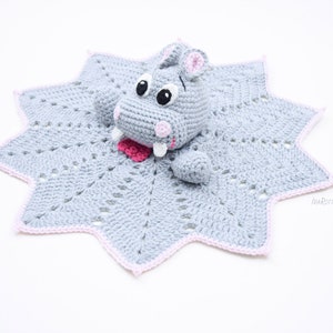 CROCHET PATTERN Happy Hippo the Hippopotamus Lovey image 3