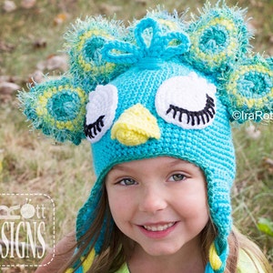 CROCHET PATTERN Pavo the Peacock Animal Hat image 5