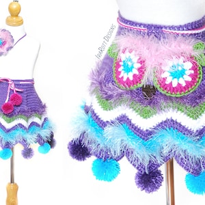 CROCHET PATTERN Fiesta Owl Skirt and Headband