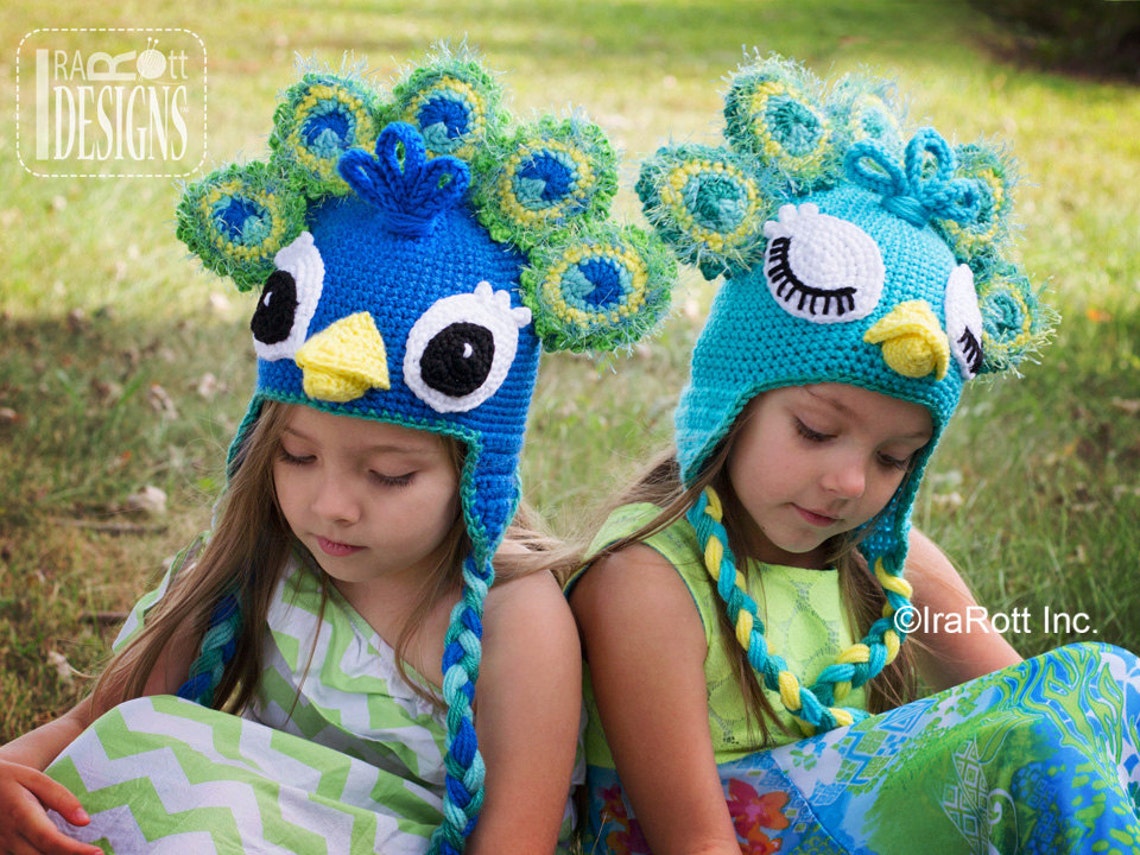 CROCHET PATTERN Pavo the Peacock Animal Hat | Etsy