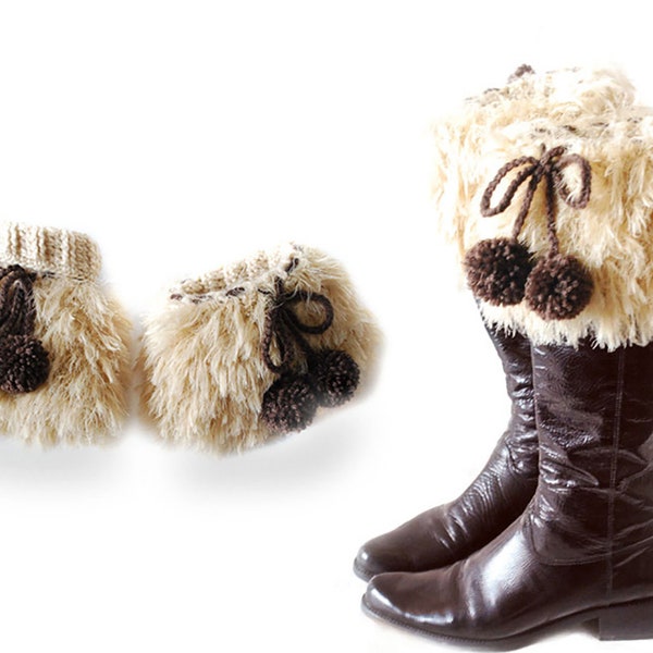 CROCHET PATTERN Furry Boot Cuffs Eh