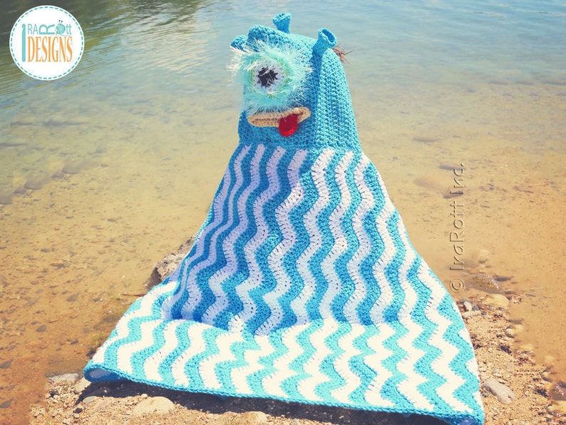 CROCHET PATTERN Plutonian Paul Hooded Alien Blanket image 3