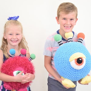 CROCHET PATTERN Neon The Gumball Monster Toy-Pillow image 5