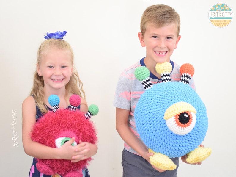 CROCHET PATTERN Neon The Gumball Monster Toy-Pillow image 5