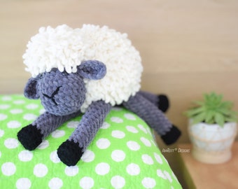 Crochet Sheep Pattern PDF, Snuggle Woolly Lamb Plush Toy, Farm Animal Amigurumi