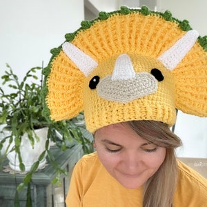 CROCHET PATTERN Zingy Dinosaur Hat image 6