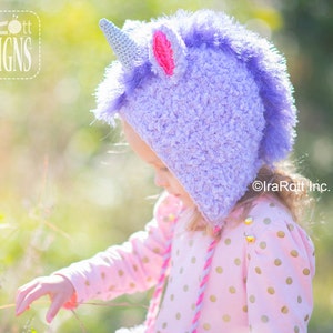 CROCHET PATTERN Stardust the Unicorn Hat Bonnet image 3