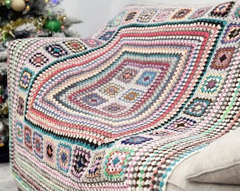 CROCHET PATTERN The Woolly Stash Buster Blanket