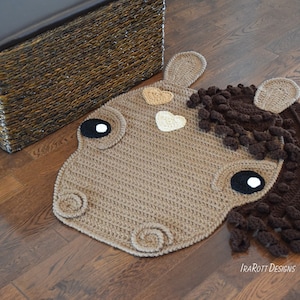 CROCHET PATTERN Horse Rug Animal Area Mat