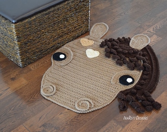 CROCHET PATTERN Horse Rug Animal Area Mat