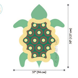 CROCHET PATTERN Bubbles the Turtle Animal Rug image 5