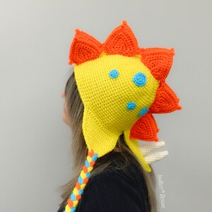 Dinosaur Hat Crochet Pattern PDF – Stegosaurus Dino Hat, Baby to Adult Sizes image 4