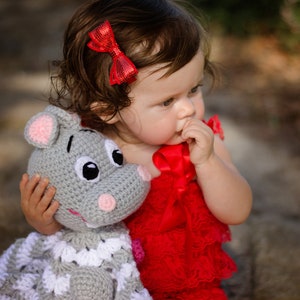 CROCHET PATTERN Happy Hippo the Hippopotamus Lovey image 8