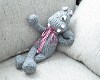 CROCHET PATTERN Happy Hippo the Hippopotamus Amigurumi