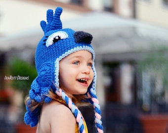 CROCHET PATTERN Blues the Parrot Animal Hat