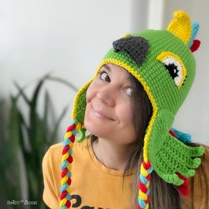 CROCHET PATTERN Skye the Parrot Hat