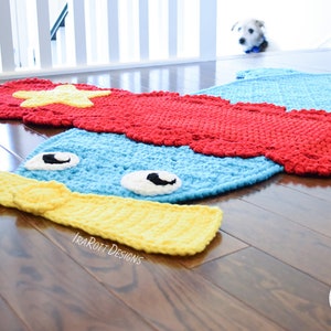 CROCHET PATTERN Peter The Airplane Rug image 4