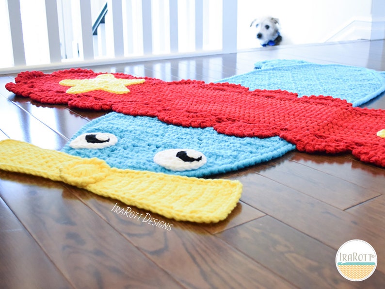 CROCHET PATTERN Peter The Airplane Rug image 4