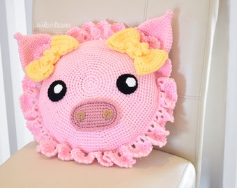 CROCHET PATTERN Pinky The Piggy Pillow