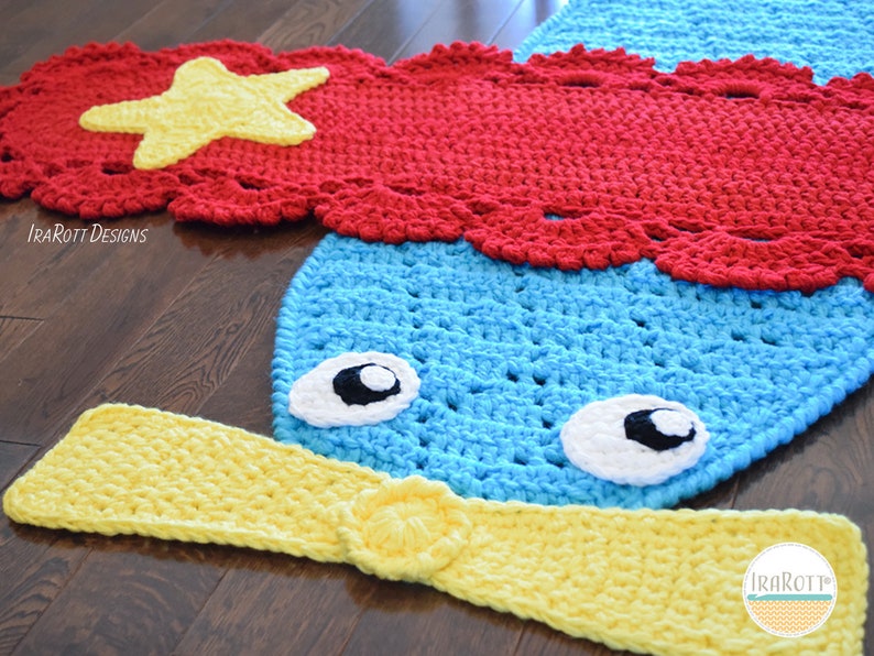 CROCHET PATTERN Peter The Airplane Rug image 3