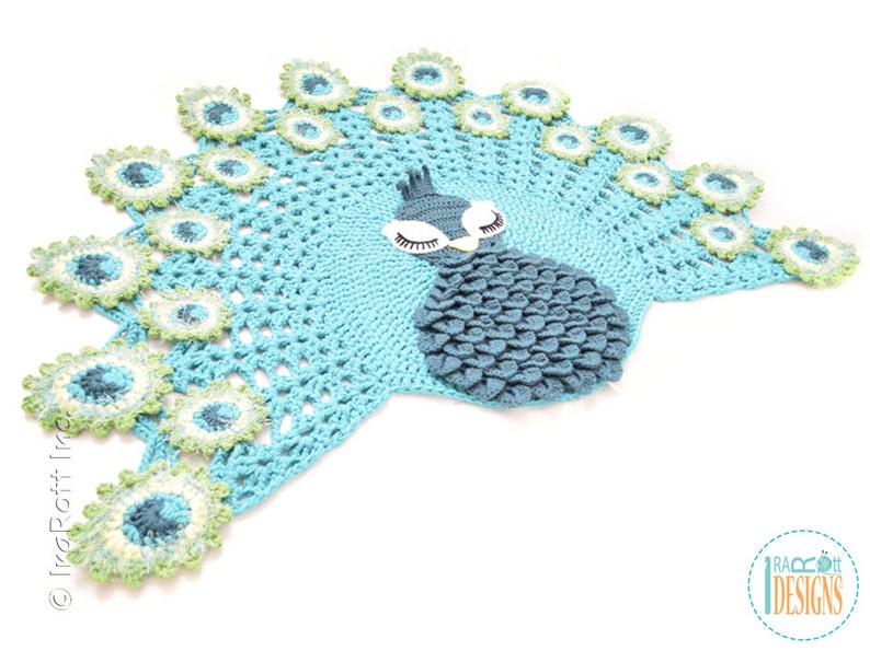 CROCHET PATTERN Pavo the Peacock Rug Nursery Mat Carpet PDF | Etsy
