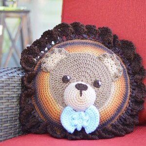 CROCHET PATTERN Cuddles The Classic Bear Pillow image 5