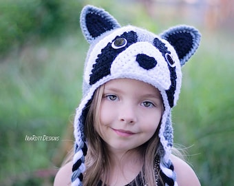 CROCHET PATTERN Rocky The Raccoon Hat