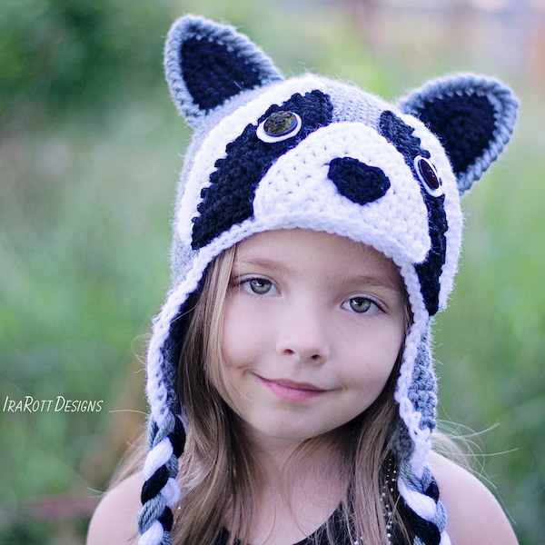 CROCHET PATTERN Rocky The Raccoon Hat