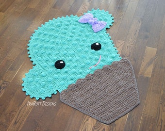 CROCHET PATTERN Snuggles The Cactus Rug