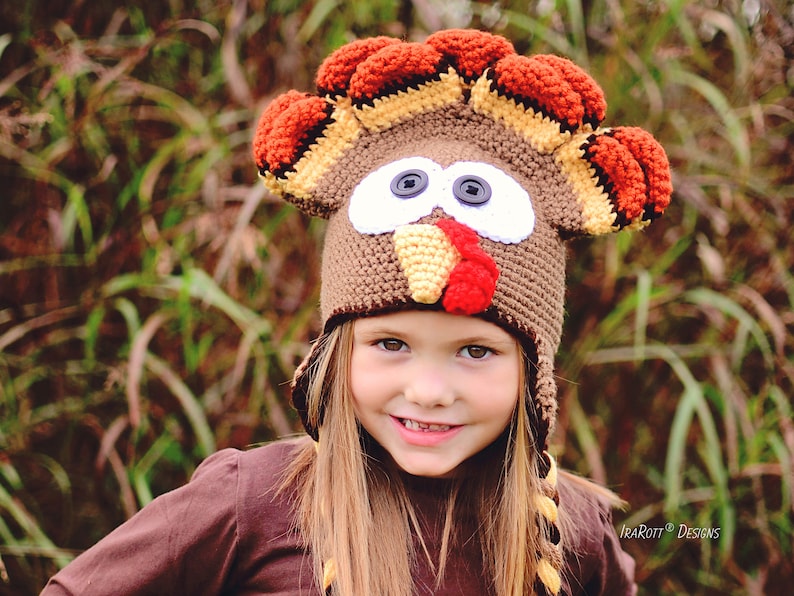 CROCHET PATTERN DinDon The Turkey Hat image 1