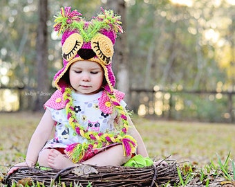 CROCHET PATTERN Sleepy Forest Owlet Hat