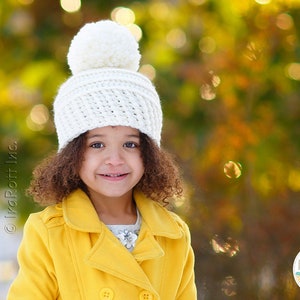 CROCHET PATTERN Amelia Hat with Chunky PomPom image 4