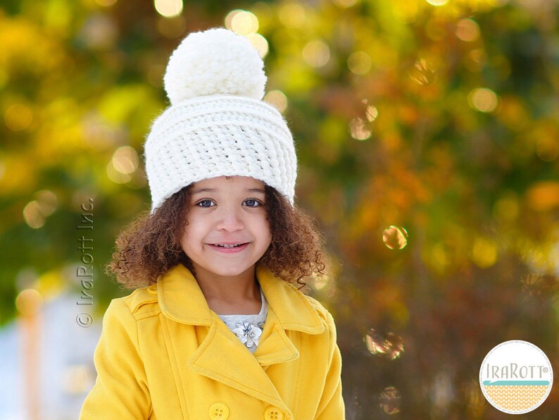 CROCHET PATTERN Amelia Hat with Chunky PomPom image 4