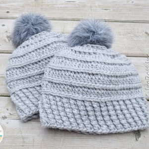 CROCHET PATTERN Amelia Hat with Chunky PomPom image 5