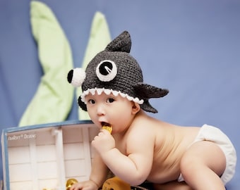 Spike the Shark Crochet Hat Pattern: Fish Inspired Design (PDF Pattern)