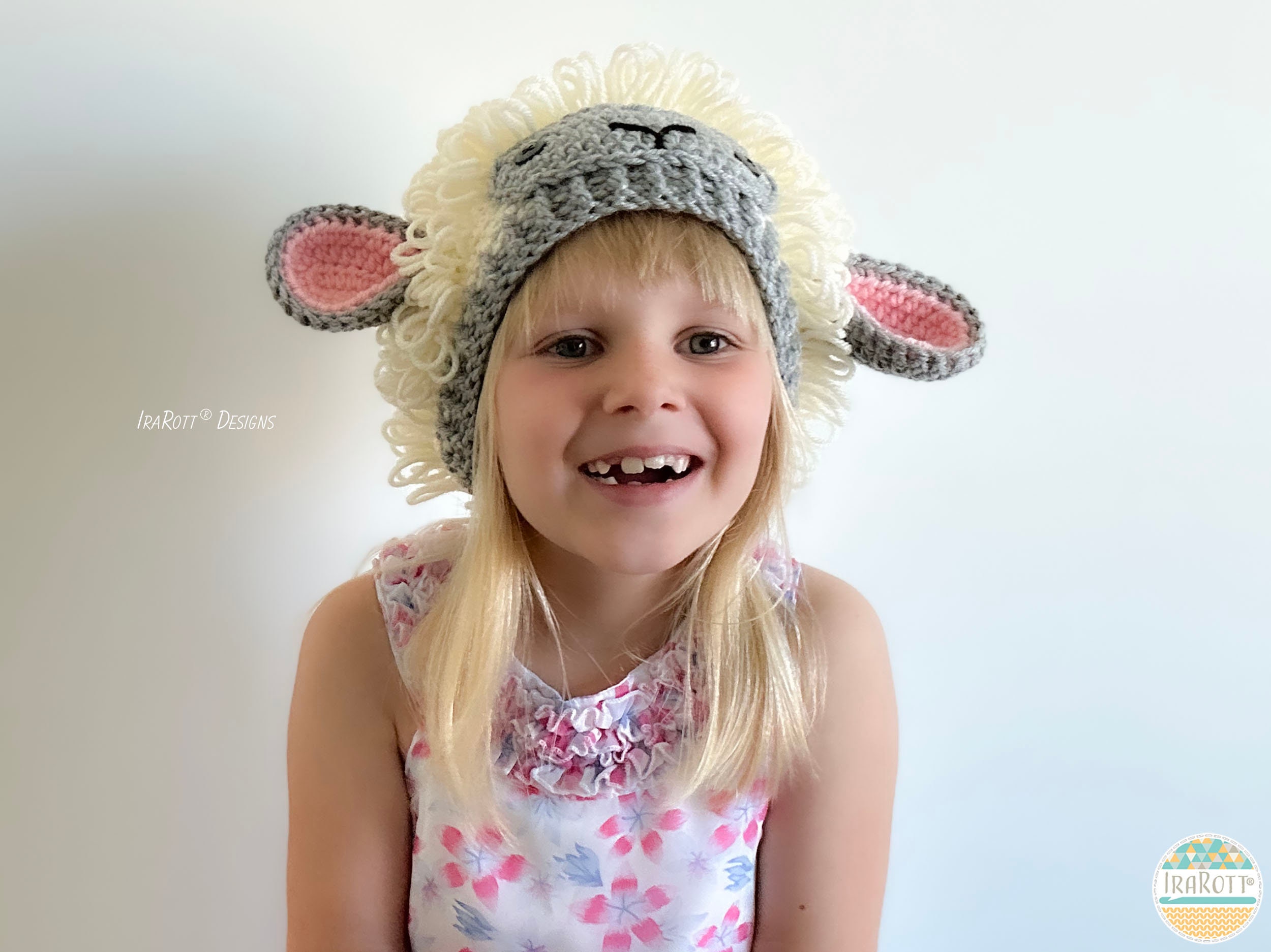 Happy Sheep Two-Tone Crochet Sun Hat My second Wheatfield Crochet Sun Hat main image 2