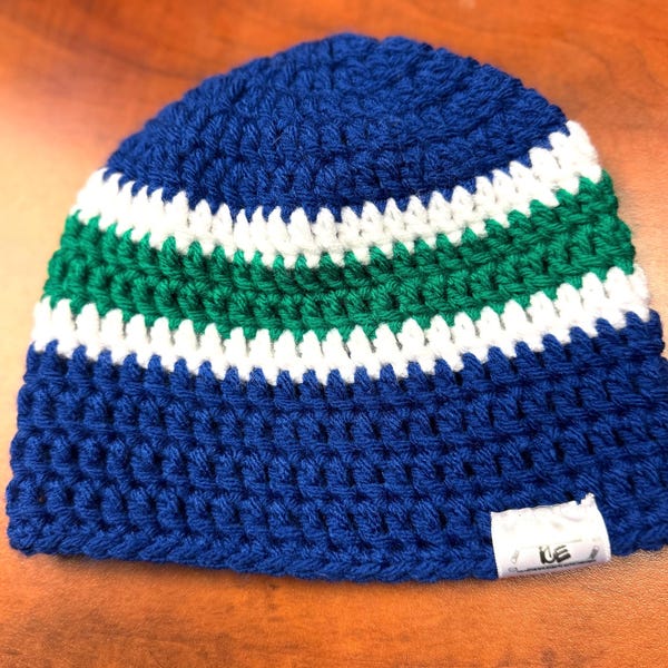 Hockey Inspired Crochet Toque