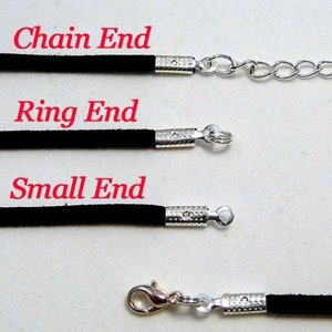 SAMPLE Pack All Black 5 Necklace Cords For use with Scrabble/Glass Tile Pendants image 4