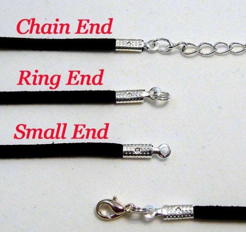 SAMPLE Pack All Black 5 Necklace Cords For use with Scrabble/Glass Tile Pendants image 4