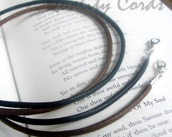 25 pcs - Thick Waxed Cotton Necklace Cords - Any Length, 2 Colors - Handmade in USA 16" 18" 20" 22" 24" 26" 28"