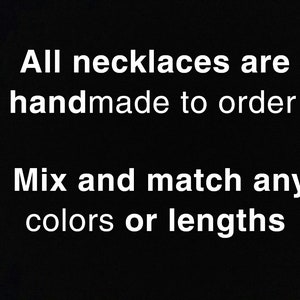 6 pc Rattail Satin Cord Necklaces Handmade in USA Black Brown Blue Red Pink White Olive Green 14 16 17 18 19 20 22 24 26 28 30 image 10