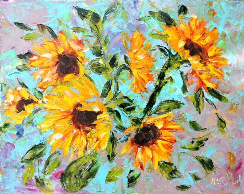 Sunflower print flower print sunflower art Fine Art Etsy