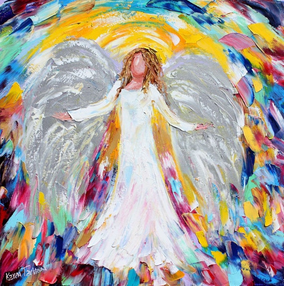 Angel With Open Arms Canvas Print: Karen Tarlton Fine Art (12x12
